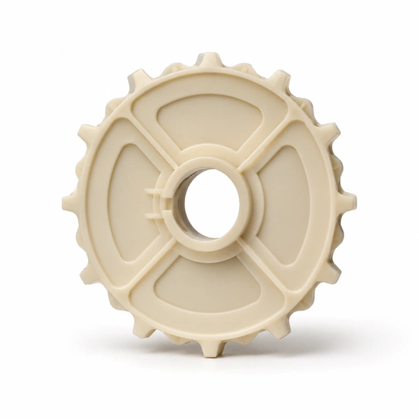 White CNC Machining Delrin Star Wheel POM Big Star Wheel